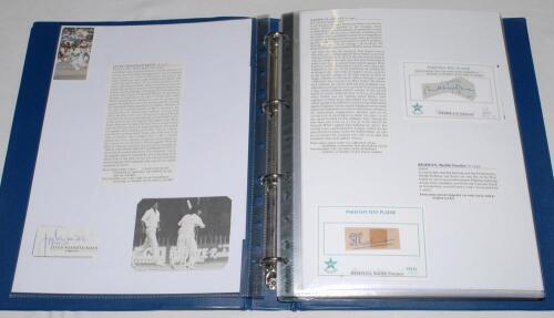 Pakistan. &lsquo;Who&rsquo;s Who of Test Cricketers&rsquo;. An extensive collection of seventy five signatures very nicely presented in one binder. The majority of signatures are in ink on pieces, laid down with biographical extracts of each player taken from Christopher M