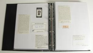 New Zealand. An extensive collection of over one hundred and thirty signatures very nicely presented in two black binders. The majority of signatures are in ink on pieces, laid down with biographical extracts of each player mainly taken from Christopher M