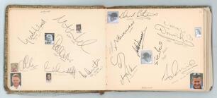 Test and international cricketers 1930s onwards. Album comprising an excellent selection of over five hundred signatures, mainly modern with some earlier, the majority signed on pages back-to-back, the odd signature on piece laid down, many with small cut