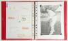 Australia 1940s onwards. A good selection of over forty signatures very nicely presented in one red binder comprising &lsquo;Australia Test Player&rsquo; cards, some on pieces laid down, also to pieces, cuttings, the odd trade card, photograph, match ticket etc., the - 3