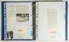 England Test and County signatures. An extensive collection of over two hundred and thirty signatures, mainly English players with the odd overseas including Australian and West Indies, very nicely presented in two binders. The majority are signed to piec