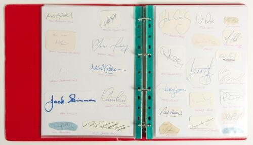 Test and County signatures. An extensive collection of over two hundred and twenty signatures, covering mainly modern English Test and County players, and overseas players from Australia, West Indies, South Africa, India, Sri Lanka etc. All very nicely pr