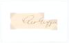George Giffen. South Australia & Australia 1881-1904. Nice signature in ink on piece loose mounted to white card. The piece clipped to one corner, sadly affecting the signature, otherwise in good condition.