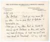 Douglas Robert Jardine. Oxford University, Surrey & England 1920-1934. Two page handwritten letter, on &lsquo;The Scottish Australian Company Limited&rsquo;, London letterhead, in ink from Jardine to Jack Sokell, the letter dated 13th September 1954. Jardine is reply - 2