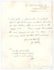 John Berry &lsquo;Jack&rsquo; Hobbs. Surrey & England 1905-1934. Handwritten letter from Hobbs to L. Dentith, a Steward aboard the P.O. R.M.S. Ranpura, and written on Vizianagram Palace, Benares headed paper. Hobbs has handwritten c/o Maharaja Kumar of Vizianagram ab