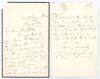 John Carpenter Garnier. Oxford University and M.C.C. (two matches). Handwritten two page letter from Garnier on &lsquo;House of Commons Library&rsquo; headed mourning (black edges) paper, dated July 1880 and written from 42 St. James Place, London. Garnier is writing