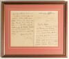 W.G. Grace. Gloucestershire & England 1865-1908. Two page handwritten letter from W.G. Grace, written on London County Cricket Club headed paper (the cricket lined through and &lsquo;Bowling&rsquo; added) to Sugden regarding him playing bowls. The letter dated 21st J