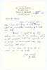 John Berry &lsquo;Jack&rsquo; Hobbs. Surrey & England 1905-1934. Single page letter handwritten in ink from Hobbs to &lsquo;Dear Mr Harvey&rsquo;. Dated 5th August 1963 and writing from Hove just four months before his death, Hobbs is replying to a request for information about 