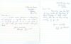 Nottinghamshire C.C.C. Harold Larwood and Bill Voce. Two short single page handwritten letters, one from Harold Larwood, dated 11th December 1978, replying to a request for a signed photograph, the other from Voce, undated, regarding arrangements for the 