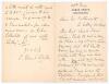 Vyell Edward Walker. Middlesex, 1859-1877. Four page handwritten letter in ink to the Sussex cricketer and author, W.A. Bettesworth, dated &lsquo;26th May [1900]&rsquo; with good cricket content. Walker suggests some amendments and corrections to proofs of the book, 