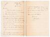 John Daniell. Somerset & Cambridge University 1898-1927. Two page handwritten letter in ink from Daniell to &lsquo;Dear [Francis] Lacey&rsquo;, Secretary of M.C.C. dated 13th September 1923. Daniell is writing to recommend a player, J.M. Mackie, &lsquo;as a playing member 