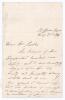 Lord Sheffield 1896. Rare single page folding letter handwritten in ink from Lord Sheffield to the Sussex cricket historian, Alfred J. Gaston. Dated 21st May 1896, and written at Sheffield Park, Lord Sheffield writes &lsquo;The volume of the &ldquo;Biographies&rdquo; reach