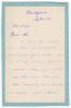 Albert Ward. Yorkshire, Lancashire & England 1886-1904. Two page letter handwritten in ink from Ward, dated May 1893. Ward is replying to a request for a cricket bat from Charles Pratt Green. &lsquo;I cannot oblige you with a bat this time. The one I have playe