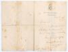 Edward Mills Grace. Gloucestershire & England 1870-1896. Single page handwritten letter in ink from Grace to &lsquo;Fredk. J. Warden&rsquo;, on Park House, Thornbury headed note paper, dated 27th July 1898. In his capacity as Secretary, Grace writes &lsquo;Gloucestershire 