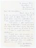 M.C.C. Tour of Australia & New Zealand &lsquo;Bodyline&rsquo; 1932/33. New Zealand leg of the tour. Three handwritten letters to Douglas Crampton (an autograph collector) from Fred Badcock, Jack Newman and Paul Whitelaw, all New Zealand Test cricketers who played ag - 2