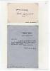 Learie Nicholas Constantine. Trinidad, Barbados, West Indies etc. 1921-1945. Excellent signature in ink on page of Learie Constantine. The small page loosely mounted to large album page with typed letter from Constantine similarly mounted below. The lette