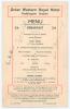 England v India, The Oval 1946. Great Western Royal Hotel, Paddington Station four page menu card, dated 17th August 1946. Signed to front cover by four of the England players who played in the 3rd Test played at the Oval 17th- 20th August 1946. The four 