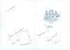 Australian tour of England 1972. Official National Sporting Club menu for the &lsquo;Dinner to honour the Australian Touring Team 1972&rsquo;. The Dinner held at The Safe Royal, London on the 27th June 1972. Signed in ink to inside pages by twelve of the guests prese - 2