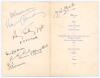 &lsquo;Surrey County Cricket Club. Dinner to celebrate the 2nd Veteran&rsquo;s Match played at Kennington Oval in aid of Centenary Appeal Fund&rsquo;. Official menu for the Dinner held at the Albany Club, Savile Row on the 12th June 1947. The menu with titles and Surrey co - 2