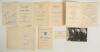 Signed cricket menus 1953-1955. Five signed menus for cricket dinners. West Wickham C.C. Annual Dinners, 16th January 1953 and 12th February 1954, one signed to the inside by John Warr, Leslie Ames, Leslie Todd and two others, the other signed to the back
