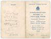 Yorkshire. M.C.C. tour to Australia 1928/29. Official folding menu for the &lsquo;Complimentary Dinner and Welcome Home to the Yorkshire Members of the M.C.C. Australian Tour Team, 1928-9&rsquo; given by the Yorkshire Cricket Council, held at the Griffin Hotel, Leeds