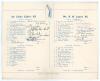 &lsquo;Grand Cricket Match for Tom Goddard&rsquo;s Benefit. Sir Julien Cahn&rsquo;s Eleven v Mr B.H. Lyon&rsquo;s Eleven 1936&rsquo;. Official folding card programme with scorecard to centre pages for the match played at The Stinchcombe Stragglers Ground at Stinchcombe (Gloucestershir