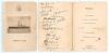 Australian Tour of England 1926. Official Orient Line &lsquo;R.M.S. Otranto&rsquo; folding menu for Luncheon given on board &lsquo;Thursday, February 16th 1926&rsquo;, the ship bringing the Australian touring team to England for the Ashes tour. The folding menu with photographic