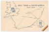 Hugh Tryon Bartlett. Surrey, Cambridge University & Sussex 1933-1949. Official M.C.C. 1938/39 Christmas card from the &lsquo;Timeless Test&rsquo; tour with cover image of a map showing England and South Africa with emblem of M.C.C. and South Africa. To inside a photo - 2