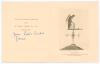 M.C.C. tour of the West Indies 1947/48. M.C.C. folding Christmas card with M.C.C. emblem in red to cover and image of &lsquo;Old Father Time&rsquo; to inside, signed &lsquo;From Lord&rsquo;s Cricket Ground&rsquo; in ink to inside. The card is folded into four and to the inside, once u - 3
