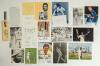 Cricket ephemera. Selection of signed and unsigned ephemera including photographs, programmes, trade cards, magazine pictures, stamps, paper pieces etc. Signatures include Haynes Walcott, Gavaskar, Zaheer, Boycott, J. Anderson, Cowdrey, S&M Waugh, M. Tayl