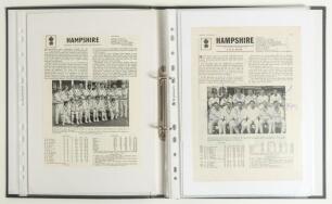 Hampshire C.C.C. 1960s-1980s. Black folder comprising a large selection of signed magazine extracts, cuttings, pages etc. of Hampshire teams and players. Over one hundred and fifty signatures with heavy duplication. Signatures include Gilliatt, Sainsbury,