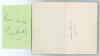 England and Lancashire 1948. Lined note book signed to internal pages by the England team who played the Australians at Old Trafford in the 3rd Test of 1948 to one page and the Lancashire team of 1948 to the other. Signatures include Norman Yardley (Engla - 2