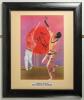Famous Test Cricketers. A colour image of Garry Sobers batting, signed by him, similar to the The Lord&rsquo;s Taverners Fifty Greatest&rsquo; image, a large colour limited edition print of David Gower batting, entitled &lsquo;The Batsman&rsquo;, signed by him and the artist Man