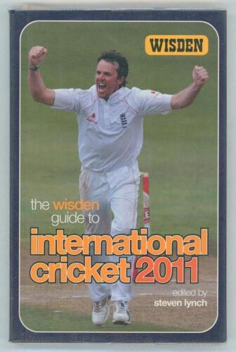 &lsquo;The Wisden Guide to International Cricket 2011&rsquo;. Edited by Steven Lynch. Profusley signed to the individual player pages by over one hundred and forty five players, umpires and referees. Signatures include Amla, Anderson, Ashwin, Bell, Bollinger, Bravo,