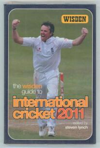 &lsquo;The Wisden Guide to International Cricket 2011&rsquo;. Edited by Steven Lynch. Profusley signed to the individual player pages by over one hundred and forty five players, umpires and referees. Signatures include Amla, Anderson, Ashwin, Bell, Bollinger, Bravo,