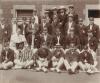 Australian tour of England 1905. &lsquo;England v Australia, 5th Test, The Oval 1905&rsquo;. Excellent large sepia photograph of the two teams, standing and seated in rows, the majority wearing blazers, caps and boaters, with the two Captains, F.S. Jackson and Joe Da