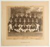 Australia tour of England 1926. Impressive official sepia photograph of the Australian team who toured England in 1926, seated and standing in rows, wearing cricket attire and all dressed in their touring caps and blazers. The photograph, by T. Bolland of