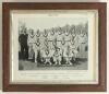 Australia tour to England 1938. Mono printed photograph &lsquo;taken specially for The Jaeger Co., Ltd&rsquo; of the Australian touring party at Worcester for the opening match of the 1938 tour. The players depicted seated and standing in rows wearing cricket attire.
