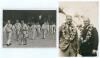 Australia tour to South Africa 1935/36. Two original mono press photographs from the tour. One depicts the Australian captain, Vic Richardson, leading the team on to the field for the Durban Test match. The other features Richardson and Stan McCabe wearin