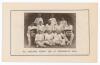 The Ashes. W.G. Grace. England v Australia 1886. Original mono albumen photograph of the England team for the 3rd Test v Australia at Kennington Oval 12th- 14th August 1886. The photograph depicts the eleven members of the England team seated and standing