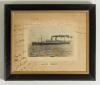 M.C.C. tour of Australia 1924/25. Original mono photograph of the S.S. Ormonde, the ship which took the M.C.C. team to Australia in 1924. The photograph, laid down to photographers mount, has printed title on strip &lsquo;M.C.C. 1924-5&rsquo; to lower border. Signed 