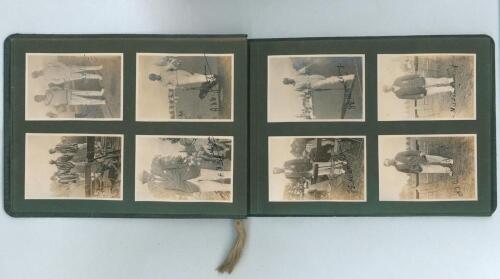 South v North 1922. Photograph album comprising thirty three original small candid photographs, all taken at the match played at The Saffrons, Eastbourne, 20th & 21st September 1922. The photographs depict the teams, players entering and leaving the field