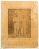 William Gilbert Grace. Gloucestershire & England. 1865-1908 and Henry &lsquo;Harry&rsquo; Jupp, Surrey & England 1862-1881. Original sepia photograph of the two players full length stood side by side, Grace holding a cricket ball and Jupp a cricket bat, both wearing 