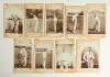 Yorkshire C.C.C. c.1880s-1890s. Nine excellent early original sepia photographs of individual Yorkshire players of the period. Four are by E. Hawkins & Co., Brighton, Lord Hawke, George Hirst, both in batting pose at the wicket, Schofield Haigh, Wilfred R