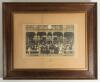 W.G. Grace at the cricket early 1900s. Large early original sepia photograph of a large group of cricketers, friends, ladies, gentlemen and dignitaries seated and standing in rows in and in front of the Crystal Palace cricket pavilion in the early 1900s. 