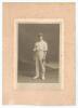 Alfred Percy Freeman. Kent & England 1914-1936. Excellent studio portrait photograph of Freeman, full length, wearing cricket attire and Kent cap. The photograph, by Hedgeland of Maidstone, measures overall &pound;7&rdquo;x10&rdquo;. Good condition