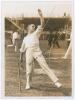 Herbert Sutcliffe. Yorkshire & England 1919-1945. Large red photograph album with title &lsquo;Sutcliffe&rsquo; in gilt to front cover, comprising a very nicely compiled collection of over thirty original (plus some copy) photographs relating to Sutcliffe&rsquo;s playing c