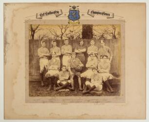 Archibald Campbell &lsquo;Archie&rsquo; MacLaren. Lancashire & England 1890-1914. Two original mono photographs of Harrow School including the 1889 football team and the 1890 cricket team, both of which MacLaren was Captain. Also a 1915 &lsquo;House Group&rsquo; photograph which