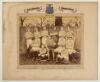 Archibald Campbell &lsquo;Archie&rsquo; MacLaren. Lancashire & England 1890-1914. Two original mono photographs of Harrow School including the 1889 football team and the 1890 cricket team, both of which MacLaren was Captain. Also a 1915 &lsquo;House Group&rsquo; photograph which