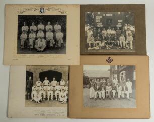 Team photographs 1920s/1940s. A selection of twenty eight, mainly large original official mono photographs, mainly of schools, old boys, University teams, ladies cricket and regimental teams covering cricket, rugby, hockey and athletics. Some untitled and